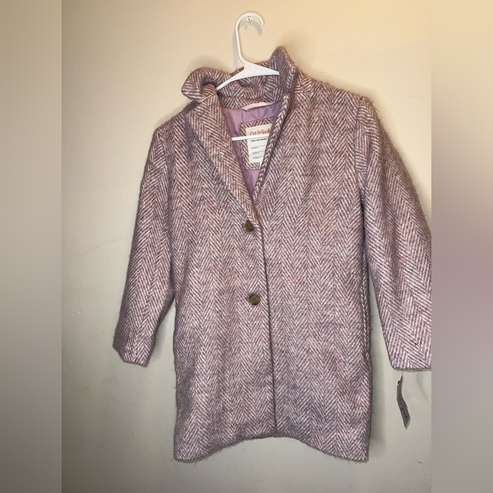 Girls Faux Wool Jacket
